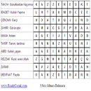 3.Söz Kelime Bulmacaları (İkinci Kısım)